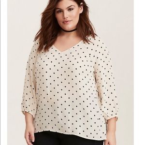 Torrid polka dot top